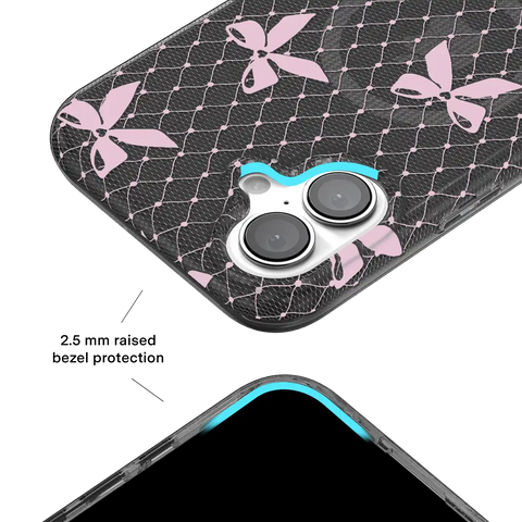 Lacy Pink Bows iPhone Case