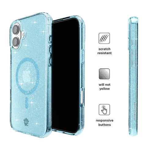 Blue Stardust Glitter iPhone Case