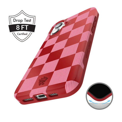 Rose Vibe Checkered iPhone Case