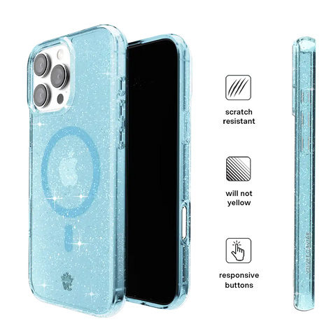 Blue Stardust Glitter iPhone Case