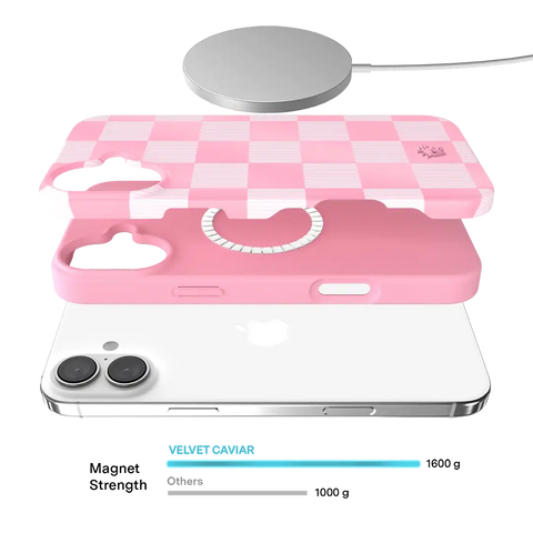 Pink Vibe Checkered iPhone Case