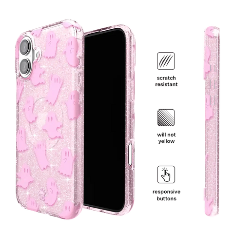 Ghosted Pink Glitter iPhone Case