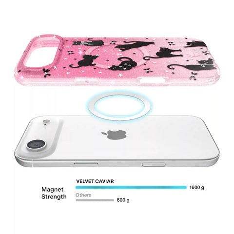 Lucky Kittens Glitter iPhone Case