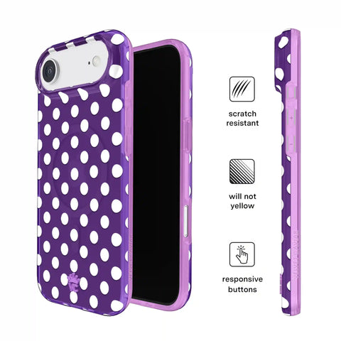 Violet Glow Polka Dot iPhone Case