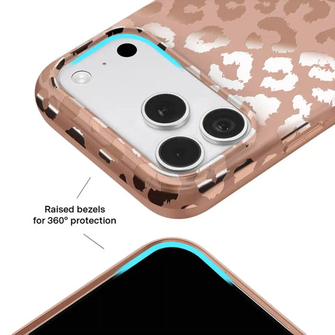 Bronze Chrome Leopard iPhone Case