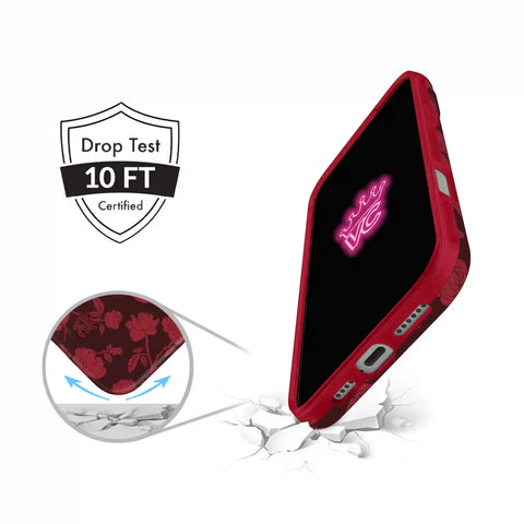 Dark Cherry Floral iPhone Case