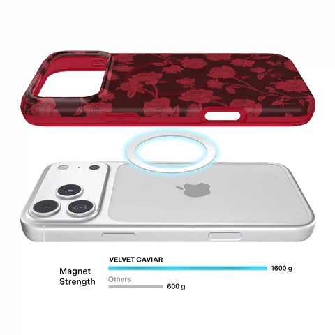 Dark Cherry Floral iPhone Case