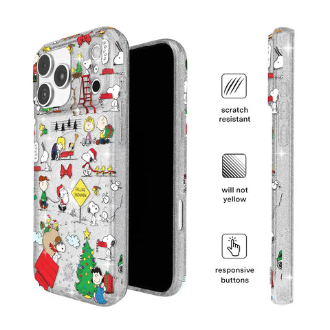 Snoopy Christmas Glitter iPhone Case