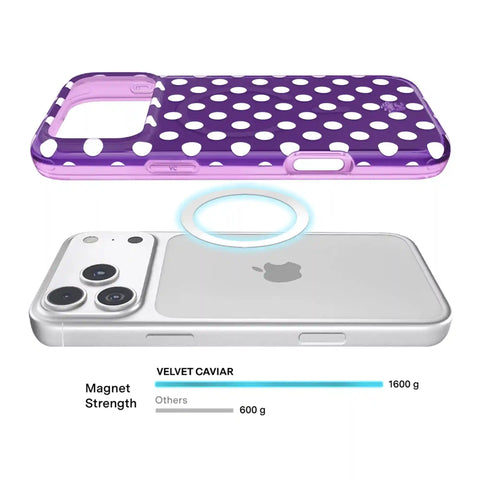 Violet Glow Polka Dot iPhone Case