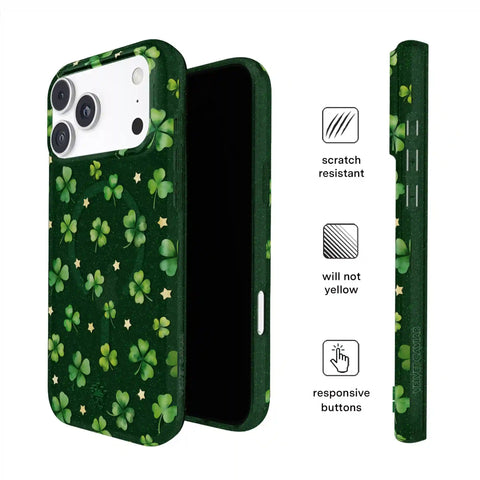 Lucky Clover Glitter iPhone Case