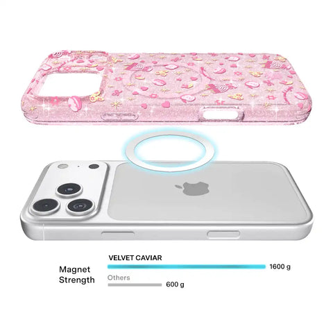 Pink Hanukkah Glitter iPhone Case