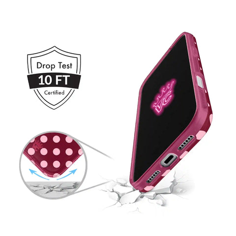 Raspberry Polka Dot iPhone Case