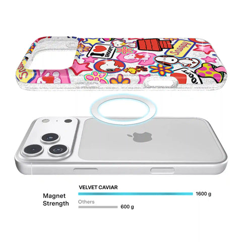Snoopy Patchwork Glitter iPhone Case