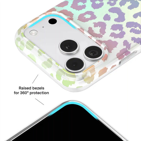 White Opal Leopard iPhone Case