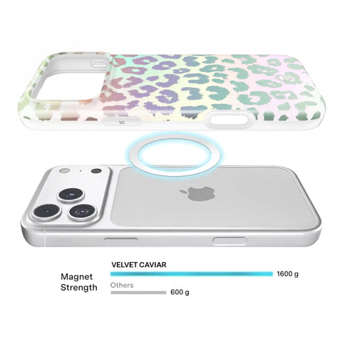 White Opal Leopard iPhone Case