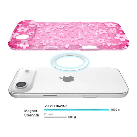 Cherry Blossom Glitter iPhone Case