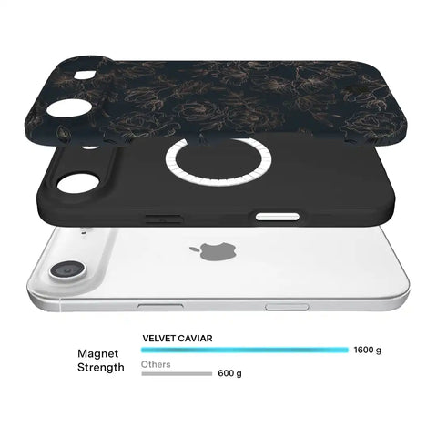 Floral Rose Gold Chrome iPhone Case