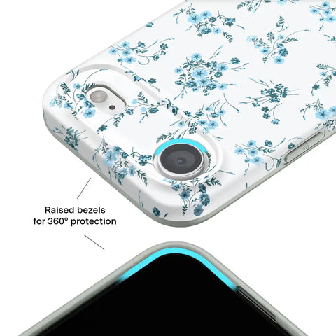 French Blue Floral iPhone Case
