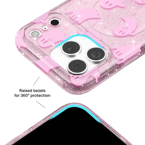 Ghosted Pink Glitter iPhone Case