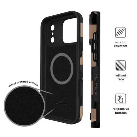 Mocha Vibe Checkered iPhone Case