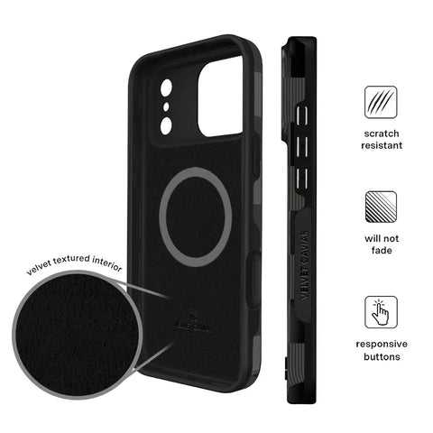 Noir Vibe Checkered iPhone Case