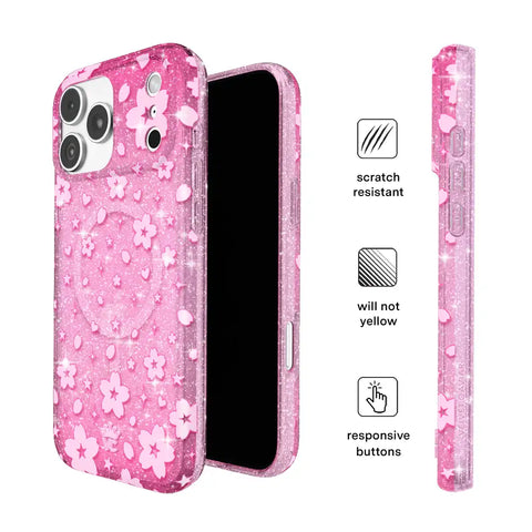 Cherry Blossom Glitter iPhone Case