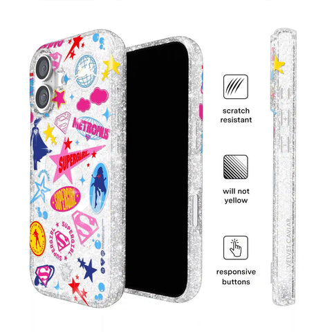 Supergirl Krypto Glitter iPhone Case