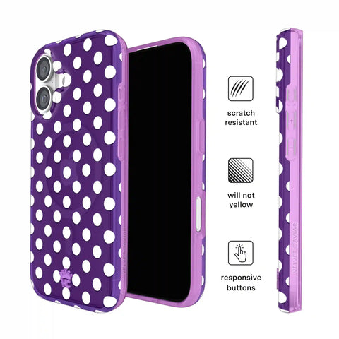 Violet Glow Polka Dot iPhone Case