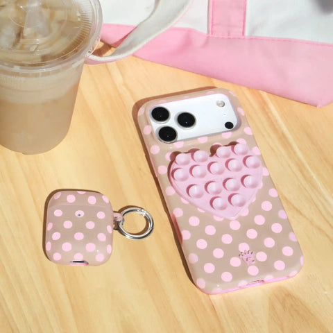 Brown Sugar Polka Dot AirPod Case