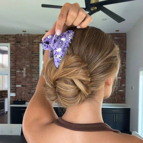Witchy Lilac Glitter Large Hair Clip