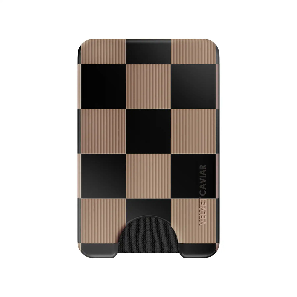 Mocha Vibe Checkered Magsafe Wallet