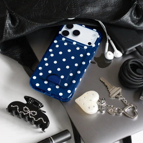 Midnight Polka Dot MagSafe Wallet