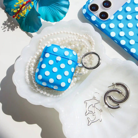 Aquamarine Polka Dot  AirPod Case