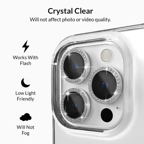 Crystal Glam Camera Lens Protector for iPhone