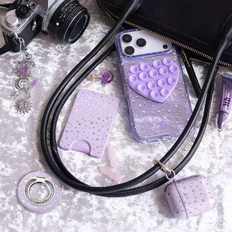 Lilac Celestial Stars MagSafe Grip Ring