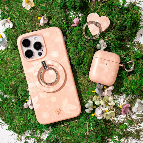 Peach Blossom Floral MagSafe Ring