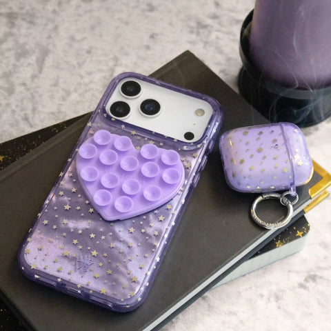 Lilac Celestial Stars AirPod Case