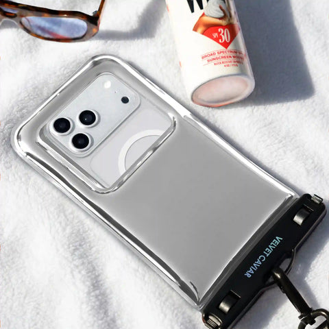 Silver Holo Waterproof Floating Phone Pouch
