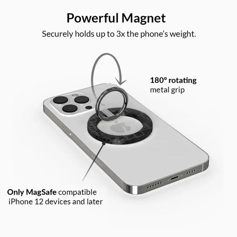 Black Croc MagSafe Grip Ring