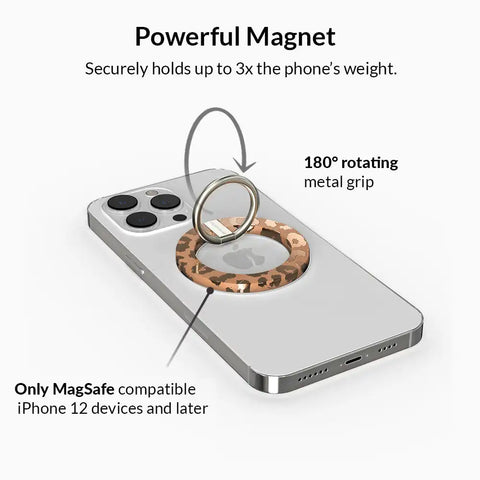 Bronze Chrome Leopard MagSafe Grip Ring