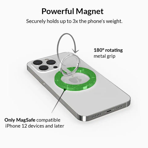 Lime Stardust Glitter MagSafe Grip Ring