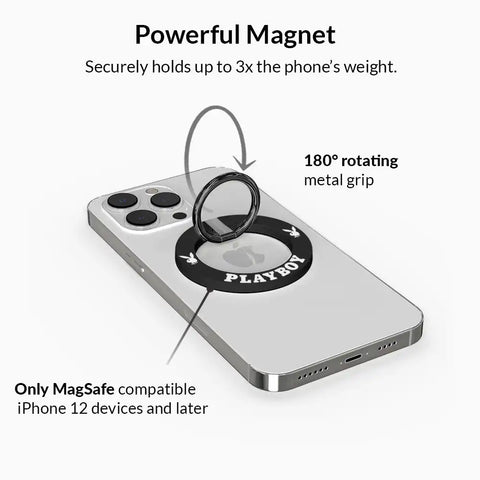 Playboy Black Bunny MagSafe Grip Ring