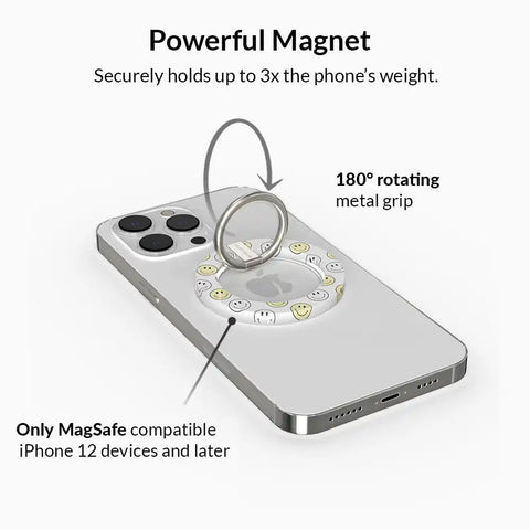 Smiley MagSafe Grip Ring