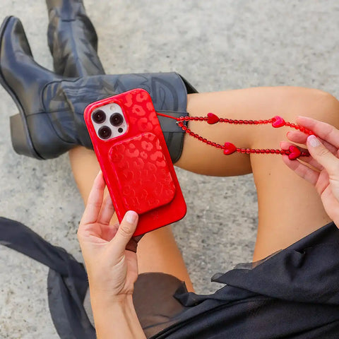 Red Heart Phone Charm