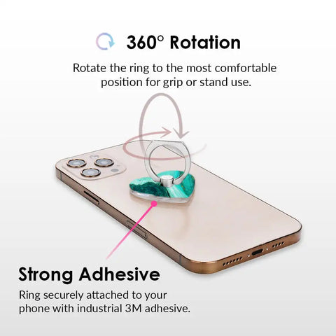 Emerald Marble Phone Ring