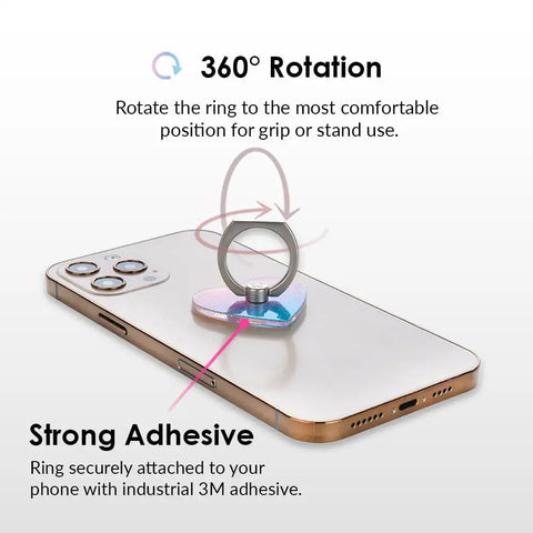 Ombre Stardust Glitter Phone Ring