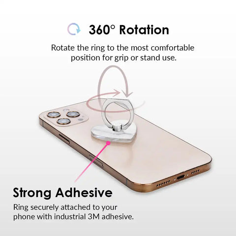 Carrara Marble Phone Ring
