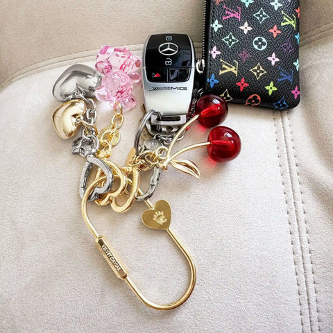 Gold Carabiner Bag Charm