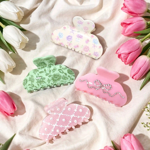 Storybook Sage Floral Hair Clip