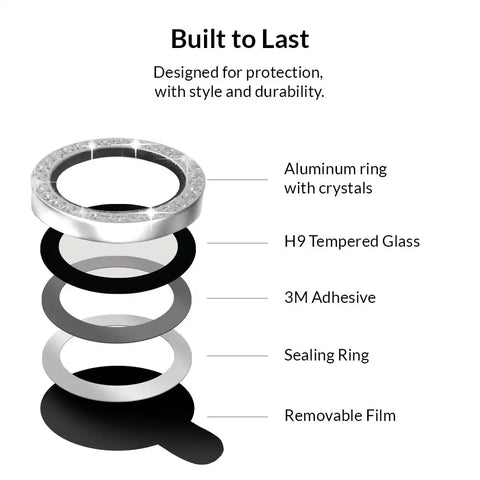 Crystal Glam Camera Lens Protector for iPhone